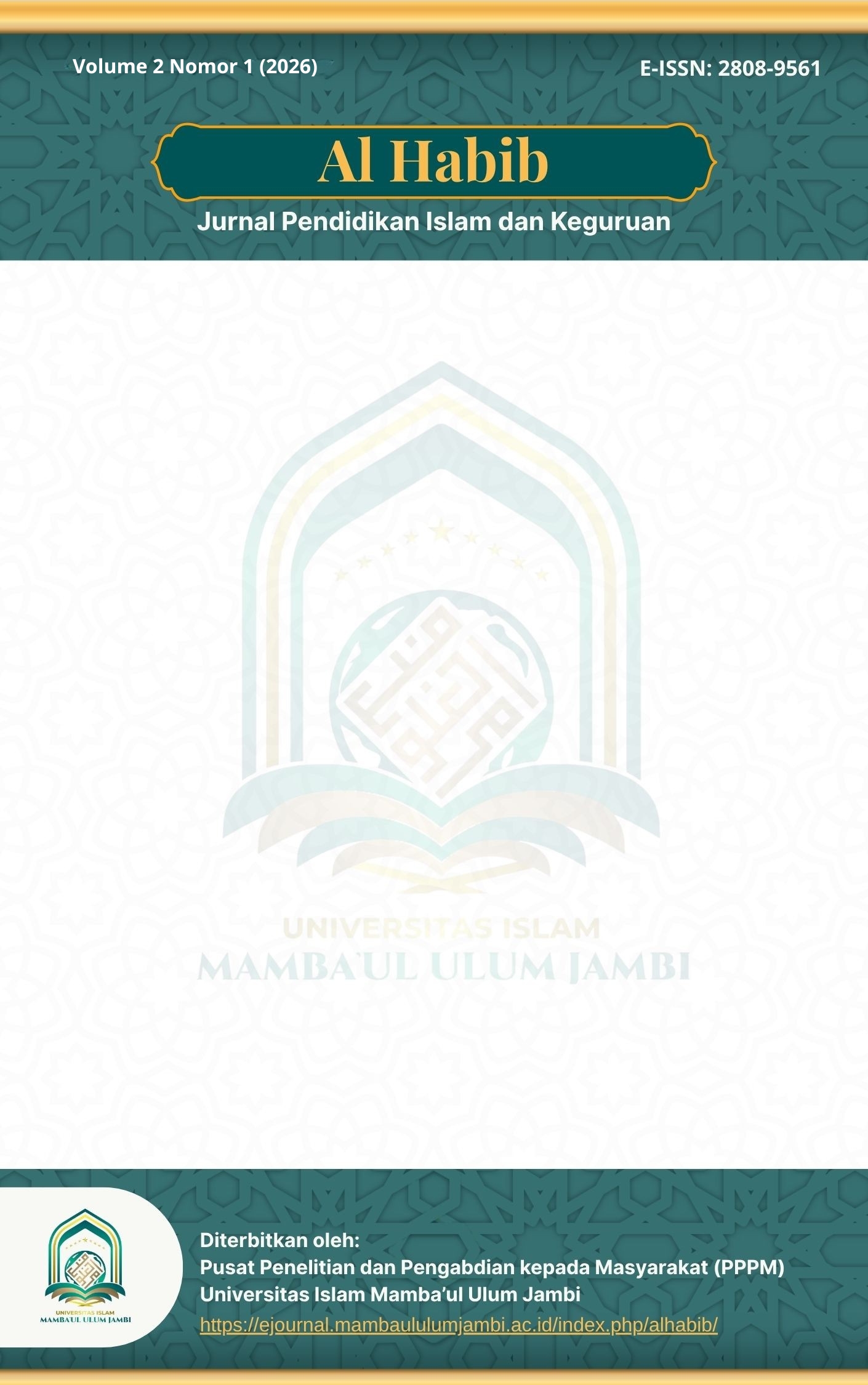 					View Vol. 2 No. 1 (2026): Al Habib: Jurnal Pendidikan Islam dan Keguruan
				